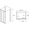 Душевой уголок RGW Passage PA-13+100 см (119-121)x100x195 профиль хром, стекло прозрачное