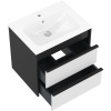 Тумба с раковиной STWORKI Гриндстед 60 белый матовый, антрацит матовый