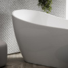 Акриловая ванна Sancos Perla FB06 170x70 см, отдельностоящая, овальная, с каркасом, со сливом-переливом