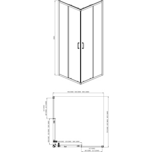 Душевой уголок Aquatek 90x90 AQ ARI KV 09020BL черный матовый