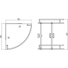 Полка Savol 95 S-095322 хром, для душа, угловая
