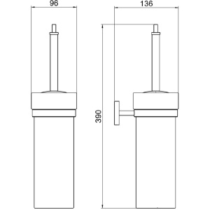 Ершик для унитаза Aquatek Бетта AQ4610BGM оружейная сталь