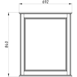 Зеркало ASB-Woodline Венеция 70 белое, патина серебро