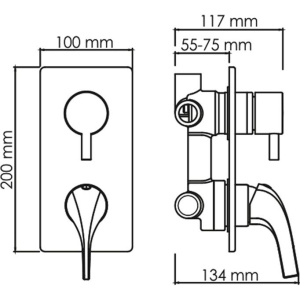 Купить Смеситель для ванны с душем Wasserkraft Sauer 7171 С ВНУТРЕННЕЙ ЧАСТЬЮ в Москве с доставкой Смеситель для ванны с душем Wasserkraft Sauer 7171 С ВНУТРЕННЕЙ ЧАСТЬЮ