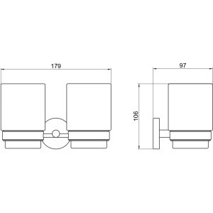 Стакан для ванной Aquatek Бетта AQ4617BGM оружейная сталь