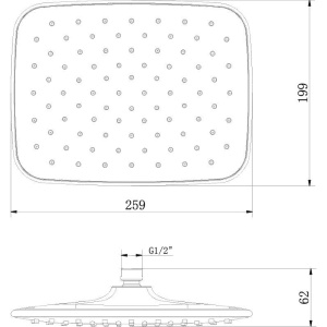 Верхний душ Lemark LM8133C