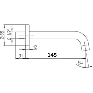 Излив Paini Cox 78CR430 для ванны