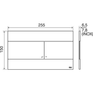 Кнопка смыва OLI Slim 659041 белая
