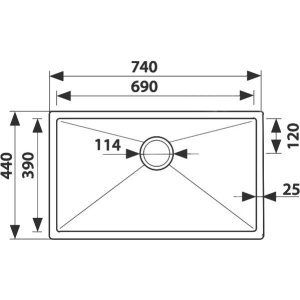 Купить Мойка кухонная Kaiser KSM-7444 в Москве с доставкой Мойка кухонная Kaiser KSM-7444