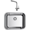 Комплект Мойка кухонная Omoikiri Omi 54-U/IF-IN нержавеющая сталь + Смеситель Nagano BN нержавеющая сталь