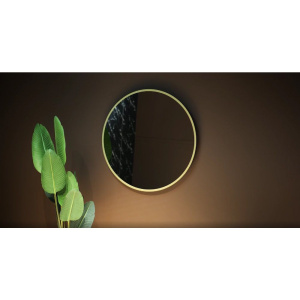 Зеркало круглое Art&Max Sanremo 100 золото, с LED-подсветкой, 6000К