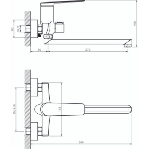 Универсальный смеситель Rush Bering BE5535-51