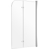 Шторка на ванну AQUAme AQM2852B 120х140, профиль хром