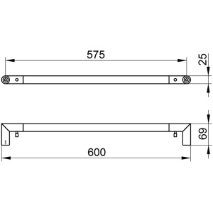 Полотенцедержатель Keuco Reva 12801010600 хром