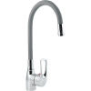 Смеситель для кухни Славен Прораб Ц СЛ-ОД-Ц2Г с гибким изливом, серый