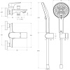 Смеситель для ванны с душем BelBagno Marino VASM-CRM хром
