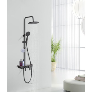 Душевая стойка Lemark Tropic LM7012BL черная