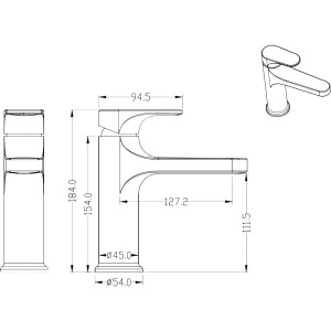 Смеситель для раковины Boheme Spectre 451-MW белый