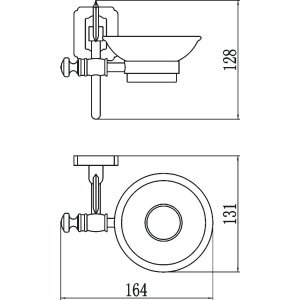 Мыльница Savol 64 S-006459 бронза