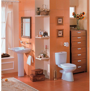 Комплект Раковина Santek Анимо 1WH110502 55 + Пьедестал 1WH110587 + Смеситель Rossinka Y + Сифон AlcaPlast