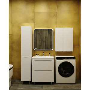 Купить Мебель для ванной Style Line Бергамо Мини 70 Люкс Plus напольная, антискрейтч белая в Москве с доставкой Мебель для ванной Style Line Бергамо Мини 70 Люкс Plus напольная, антискрейтч белая