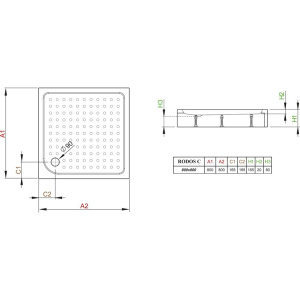 Поддон для душа Radaway Rodos C800