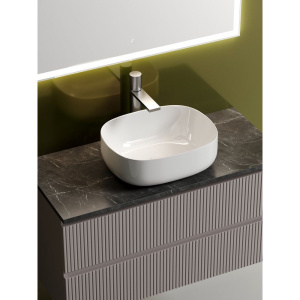 Купить Тумба с раковиной Sancos Snob T 100 см, doha soft, столешница черный мрамор, раковина CN6018 в Москве с доставкой Тумба с раковиной Sancos Snob T 100 см, doha soft, столешница черный мрамор, раковина CN6018