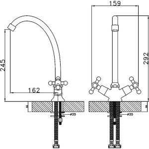 Смеситель для кухни Rossinka G G02-71