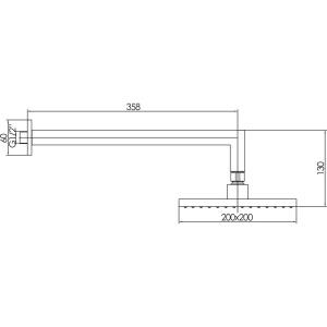 Верхний душ E.C.A. Tiera 102145031EX