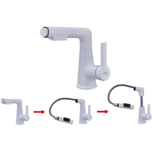 Смеситель для раковины Fashun A4018-8 белый