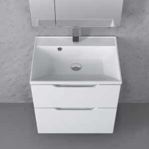 Тумба с раковиной Raval Wector 60, подвесная, белая