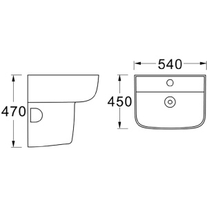 Полупьедестал для раковины Aquatek AQ5431-00