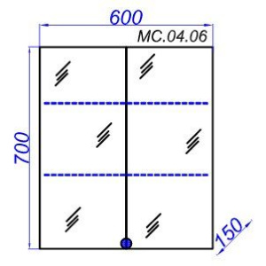 Зеркало-шкаф Aqwella MC 0406