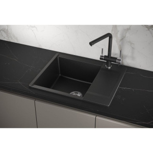 Купить Мойка кухонная Granula Estetica 6202, черный в Москве с доставкой Мойка кухонная Granula Estetica 6202, черный
