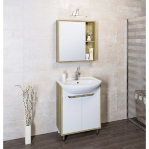 Зеркало-шкаф Runo Эко 60 лиственница