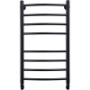 Полотенцесушитель водяной Comfysan Noumi W-8 80х40 черный матовый