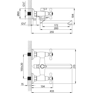 Универсальный смеситель Lemark Standard LM2113C, хром