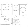 Раковина DIWO Новгород NRnS1200L, на стиральную машину, с кронштейном