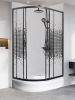 Душевое ограждение без поддона Черные МОНОМАХ ДУ 100/80/180 МЗ BL L/R (10000008626)