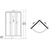 Душевая кабина Niagara Classic NG-3502-14P 100х100 см, с пультом управления и FM-радио