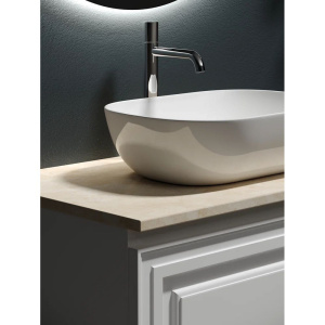 Купить Тумба с раковиной Sancos Very 80 см, bianco, столешница бежевая, раковина CN6009 в Москве с доставкой Тумба с раковиной Sancos Very 80 см, bianco, столешница бежевая, раковина CN6009