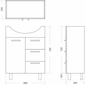 Купить Тумба под раковину Sanita Лагуна 60 TLGN65 белая глянцевая в Москве с доставкой Тумба под раковину Sanita Лагуна 60 TLGN65 белая глянцевая