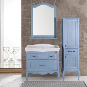 Купить Зеркало ASB-Woodline Модерн 85 рошфор, белая патина, с полкой в Москве с доставкой Зеркало ASB-Woodline Модерн 85 рошфор, белая патина, с полкой