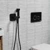 Гигиенический душ Wasserkraft Nuthe 9138 со смесителем, С ВНУТРЕННЕЙ ЧАСТЬЮ, черный soft-touch