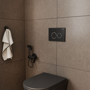 Кнопка смыва D&K Bayern, черная