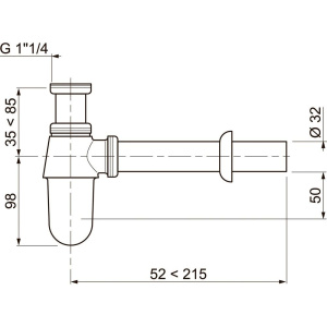 Сифон для раковины Wirquin Classic SL211B, хром