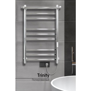 Полотенцесушитель электрический Indigo Line Trinity LСLTE80-50PRt с полкой, серебристый