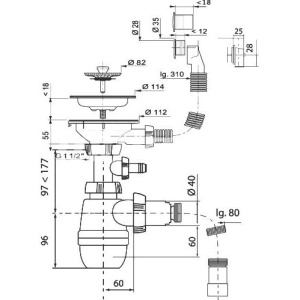 Купить Сифон для мойки Wirquin Neo 30987091 в Москве с доставкой Сифон для мойки Wirquin Neo 30987091