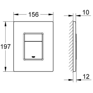 Купить Кнопка смыва Grohe Skate 38732KF0 черная в Москве с доставкой Кнопка смыва Grohe Skate 38732KF0 черная
