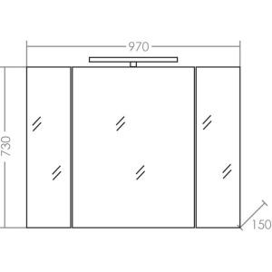 Зеркало-шкаф СаНта Стандарт 100 фацет, свет